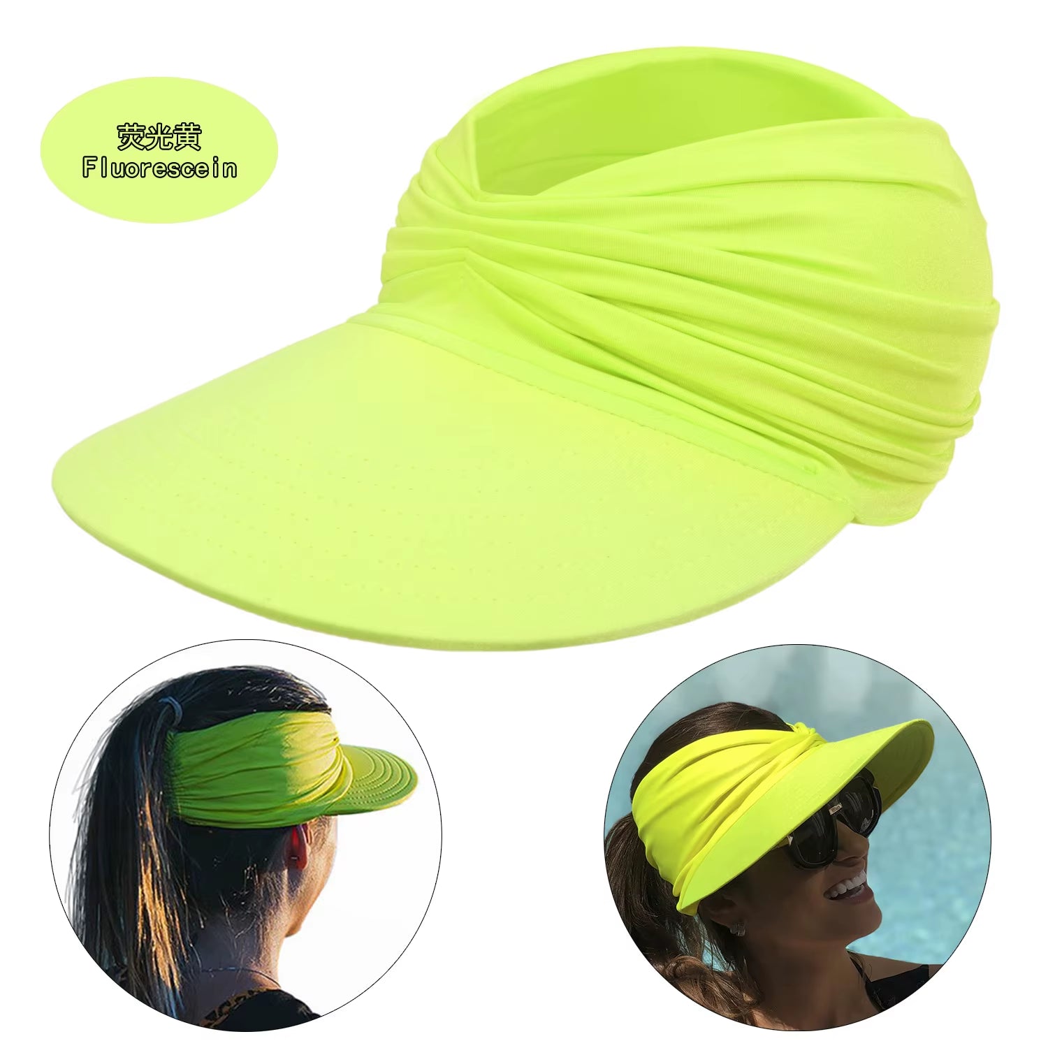 Beach Sun Hat for Women, Spring/Summer New Style with a Hollow Top, UV50+ Sun Protection Hat for Ladies, Outdoor Sports Hat
