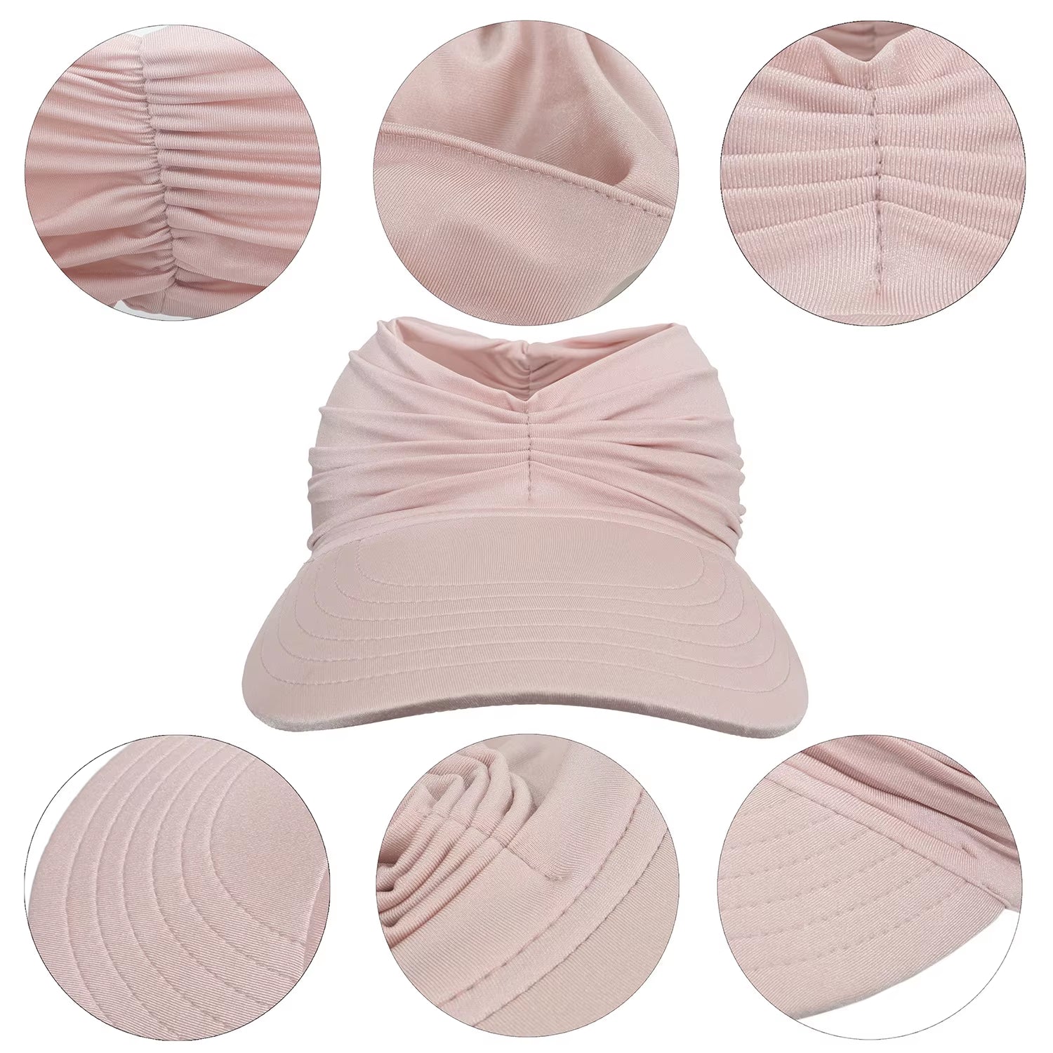 Beach Sun Hat for Women, Spring/Summer New Style with a Hollow Top, UV50+ Sun Protection Hat for Ladies, Outdoor Sports Hat