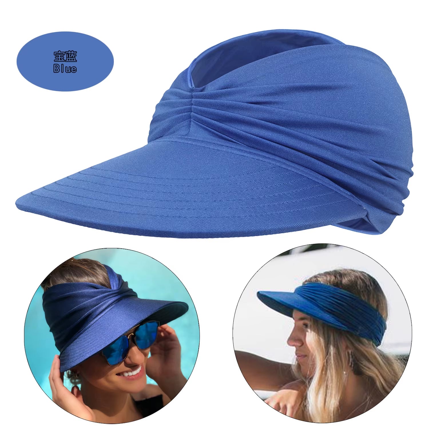 Beach Sun Hat for Women, Spring/Summer New Style with a Hollow Top, UV50+ Sun Protection Hat for Ladies, Outdoor Sports Hat